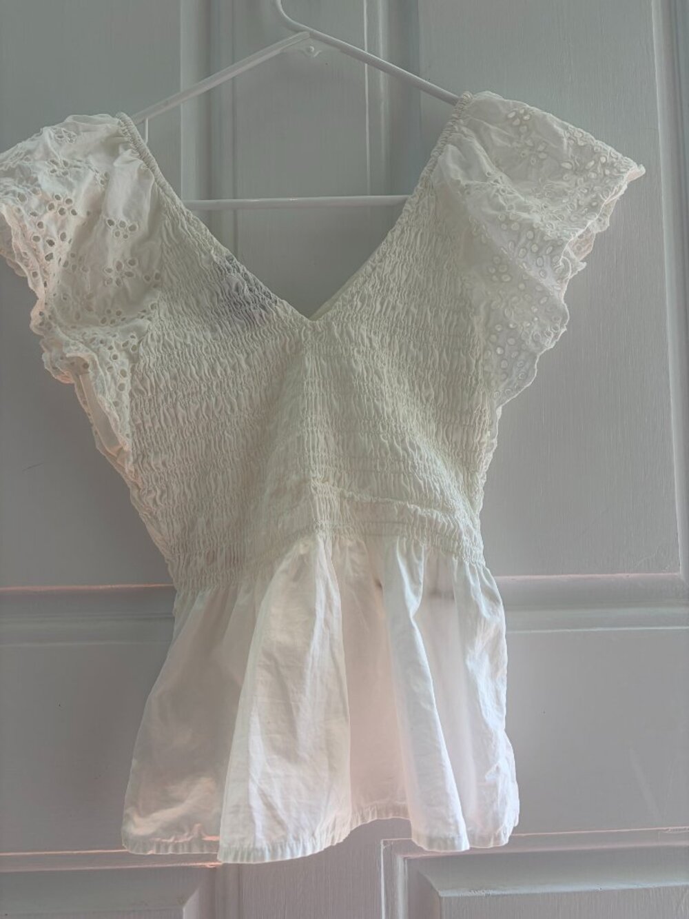 Gap Eyelet and Smocked Top
